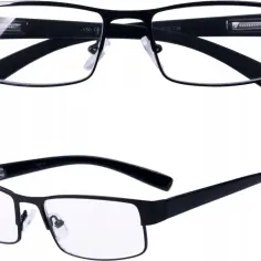 Czarne okulary do czytania z soczewkami -1.50. Zastanawiasz się jakie okulary do czytania plusy czy minusy?